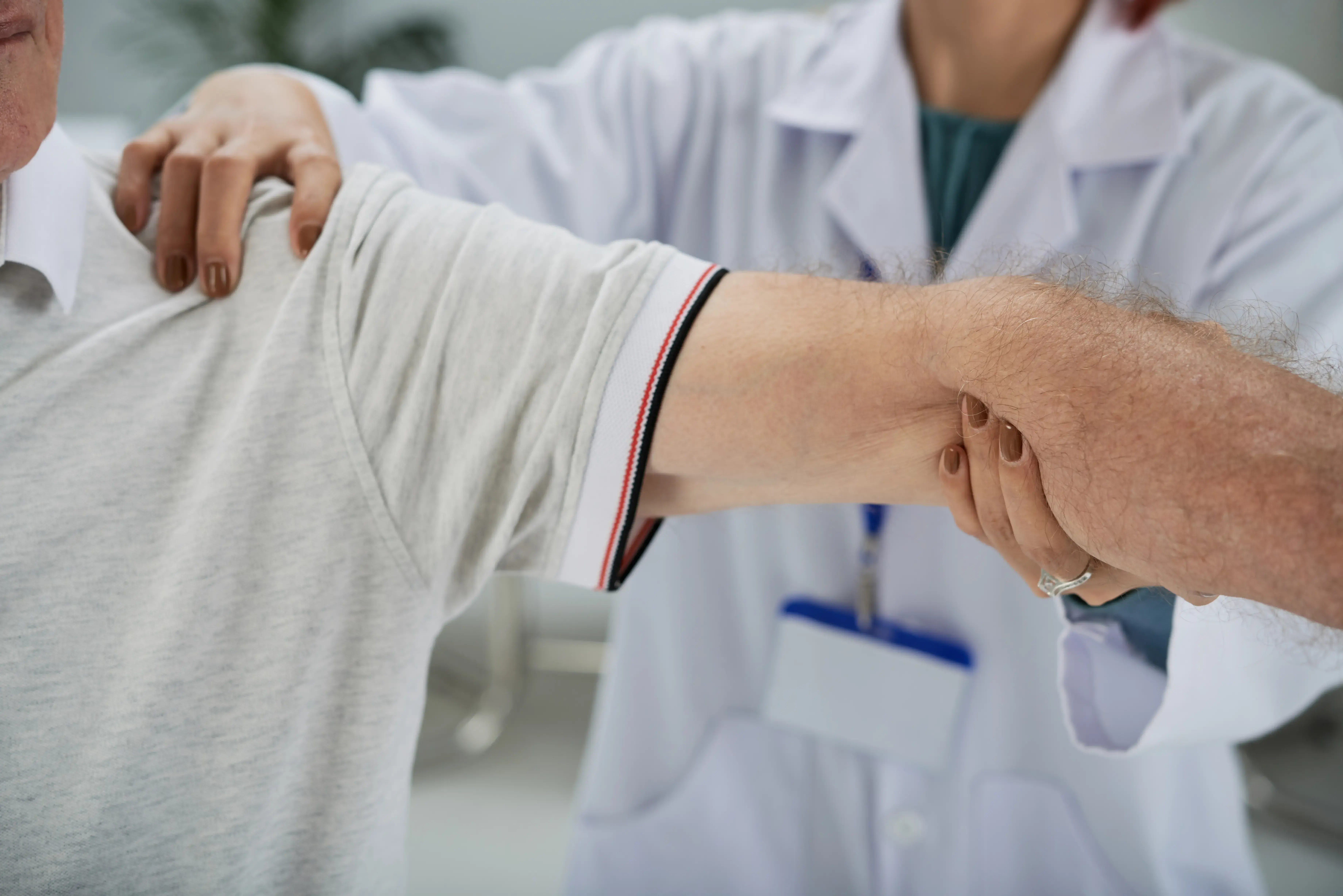 Patient consultation for rotator cuff repair at Emerald Coast Ortho in Fort Walton Beach, FL
